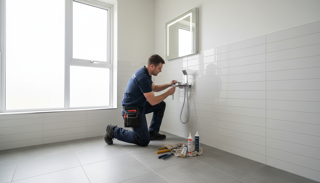 Plumber working